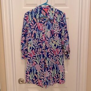 NWOT brand new without tags Lilly Pulitzer Natalie shirt dress coverup medium